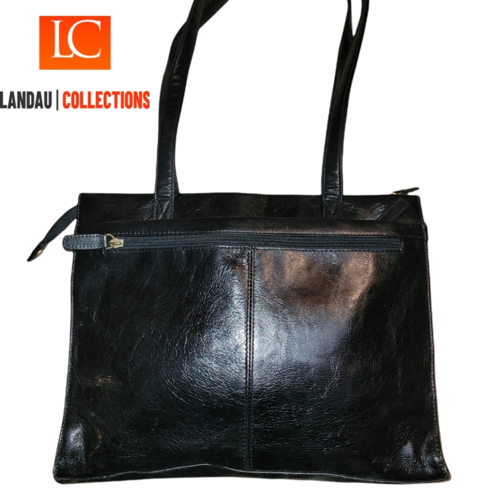 Landau Collection Sleek Leather Shoulder Bag